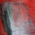 ROT_Wachs/Mischtechnik auf Karton